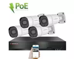 PoE IP 4 kamerový set XM-408B 4MPx, CZ menu - 7590 Kč