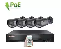 PoE IP 4 kamerový set XM-410B 4MPx, mikrofon, CZ menu - 7990 Kč