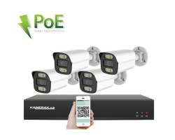 PoE IP 4 kamerový set XM-414B 4MPx, CZ menu - 7990 Kč