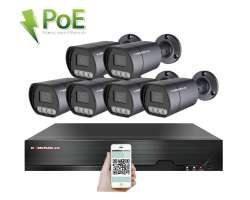 PoE IP 6 kamerov set XM-610B 4MPx, mikrofon, CZ menu - 11390 K