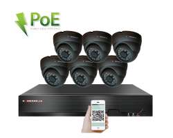 PoE IP 6 kamerový set XM-611B 4MPx, CZ menu - 11590 Kč
