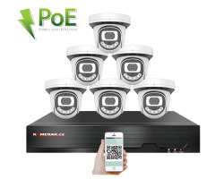 PoE IP 6 kamerov set XM-612B 4MPx, CZ menu - 11390 K