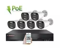 4K PoE IP 6 kamerový set XM-613D 8MPx, CZ menu - 15590 Kč