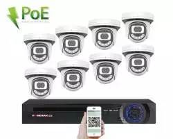 PoE IP 8 kamerový set XM-812A 3Mpx, CZ menu - 12590 Kč