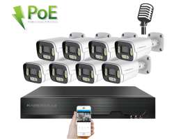 4K PoE IP 8 kamerov set XM-806D 8MPx, CZ menu - 19390 K
