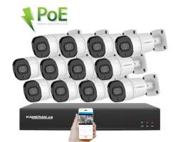 PoE IP 12 kamerový set XM-1208B 4MPx, CZ menu - 24390 Kč