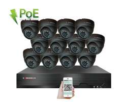 PoE IP 12 kamerový set XM-1211B 4MPx, mikrofon, CZ menu - 25590 Kč