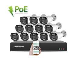 PoE IP 12 kamerov set XM-1213B 4MPx, CZ menu - 25590 K