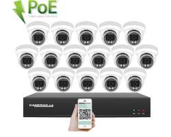 PoE IP 16 kamerový set XM-1609B 4MPx, CZ menu - 30890 Kč