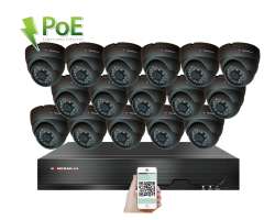 4K PoE IP 16 kamerový set XM-1611D 8MPx, H.265, CZ menu - 41690 Kč