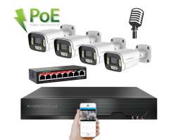IP 4 kamerov set  s externm PoE XM-406B-Ext. 4MPx, CZ menu - 8090 K