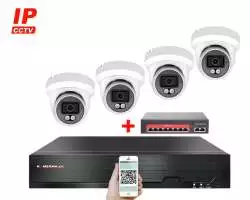 IP 4 kamerový set  s externím PoE XM-409B-Ext. 4MPx, CZ menu - 8190 Kč