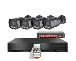 IP 4 kamerový set  s externím PoE XM-410B-Ext. 4MPx, CZ menu - 8190 Kč