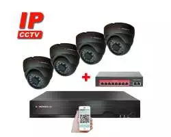 IP 4 kamerový set  s externím PoE XM-411B-Ext. 4MPx, CZ menu - 8190 Kč