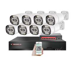 IP 8 kamerový set s externím PoE XM-803B-Ext. 4MPx, CZ menu - 13890 Kč