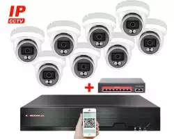 IP 8 kamerový set s externím PoE XM-809B-Ext. 4MPx, CZ menu - 13890 Kč