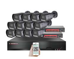 IP 12 kamerový set s externím PoE XM-1210B-Ext. 4MPx, mikrofon, CZ menu - 21190 Kč