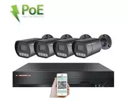 4K PoE IP 4 kamerový set XM-410D 8MPx, mikrofon, CZ menu - 10590 Kč