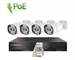 PoE IP 4 kamerovy set XM-403B 4MPx, mikrofon, CZ menu - 7990 Kč