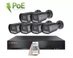 4K PoE IP 6 kamerový set XM-610D 8MPx, mikrofon, CZ menu - 15590 Kč