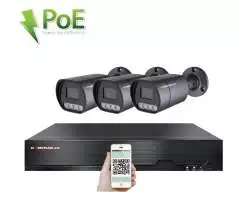 4K PoE IP 3 kamerový set XM-310D 8MPx, mikrofon, CZ menu - 8590 Kč
