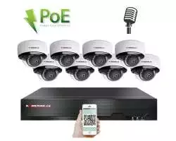 4K PoE IP 8 kamerový set XM-805D 8MPx, mikrofon, CZ menu - 19590 Kč