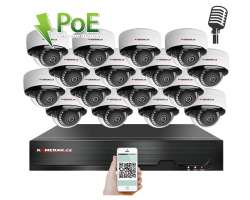PoE IP 16 kamerový set  XM-1605B 4MPx,  mikrofon, CZ menu - 30890 Kč