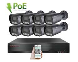 4K PoE IP 8 kamerový set XM-810D 8MPx, mikrofon, CZ menu - 19590 Kč