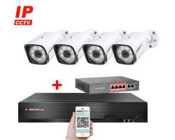 IP 4 kamerov set  s externm PoE XM-401B-Ext. 4MPx, CZ menu - 8390 K