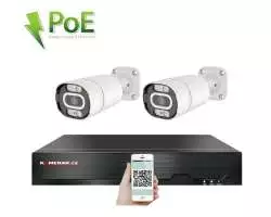 PoE IP 2 kamerovy set XM-203B 4MPx, mikrofon, CZ menu - 5290 Kč