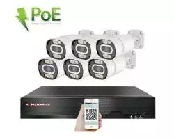 4K PoE IP 6 kamerový set XM-603D 8MPx, CZ menu - 15590 Kč