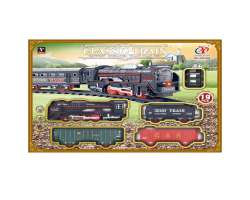 Klasick ern Vlek JHX3306 na Baterie s Vagny a Kolejemi (19 Dl) - 198 K