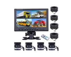 Parkovací systém TRUCK M1810, 4x 18IR LED kamera s 9" LCD split displejem - 4590 Kč