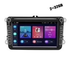 Autorádio 8" LCD A3054, 2+32G, Android 13 - podpora AHD kamera FM/RDS/GPS pro VW Škoda - 4368 Kč