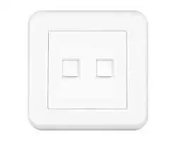 UNIC Zásuvka 2xRJ45 cat5 v rámečku, plast bílý - 94 Kč
