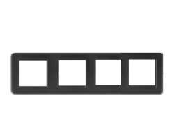 UNIC Rámeček  pro 4 moduly plast černý - 88 Kč