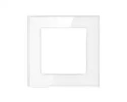 SRAN rámeček pro 1 modul sklo bílý - 40 Kč