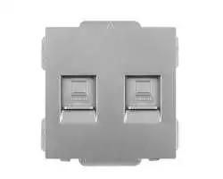 SRAN Modul MDN2RJ45 Zásuvka 2xRJ45 plast šedá do rámečku - 40 Kč