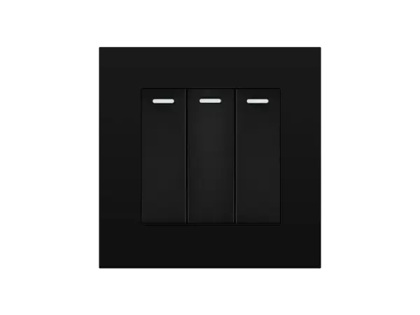 sran 3vypinac vcetne ramecku plast cerny