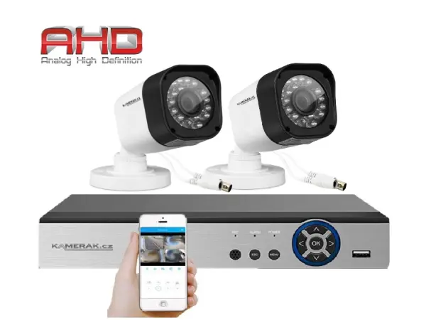2 kamerový set AHD WN2-50A 2Mpx 1080p, H.265, CZ menu