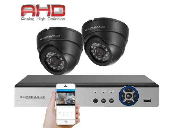 2 kamerovy ahd set wn2-52a 2mpx 1080p, h.265, cz menu