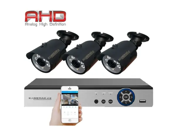 3 kamerovy ahd set wn3-58a 2mpx 1080p, h.265, cz menu