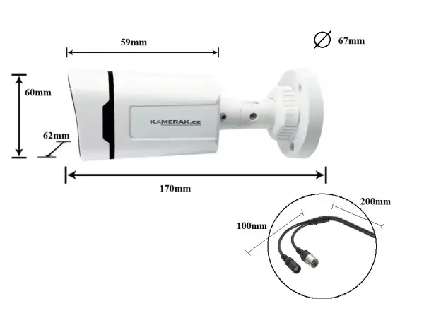 3 kamerov� AHD set WN3-59A 2Mpx 1080p, H.265, CZ menu