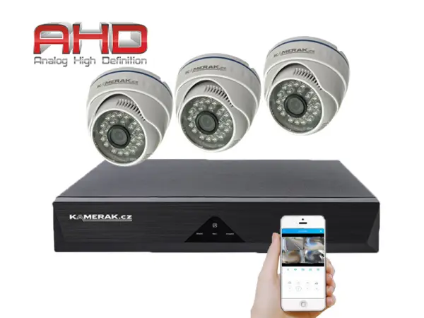 3 kamerov� AHD set WN3-51E 5Mpx 1920p, H.265, CZ menu