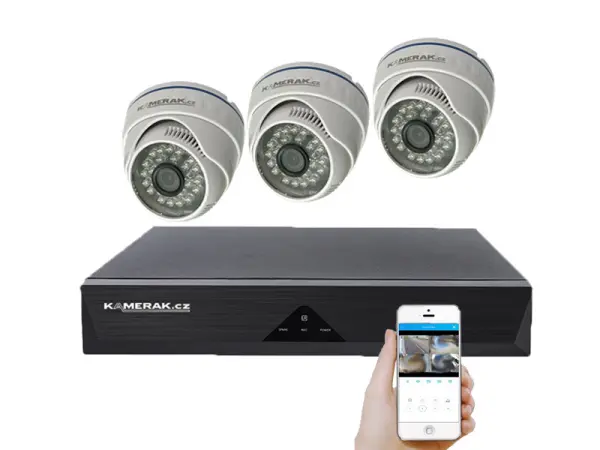 3 kamerov� AHD set WN3-51E 5Mpx 1920p, H.265, CZ menu