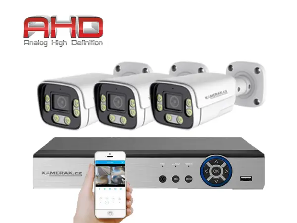 3 kamerovy ahd set he3-54e 5mpx 1920p, h.265, cz menu