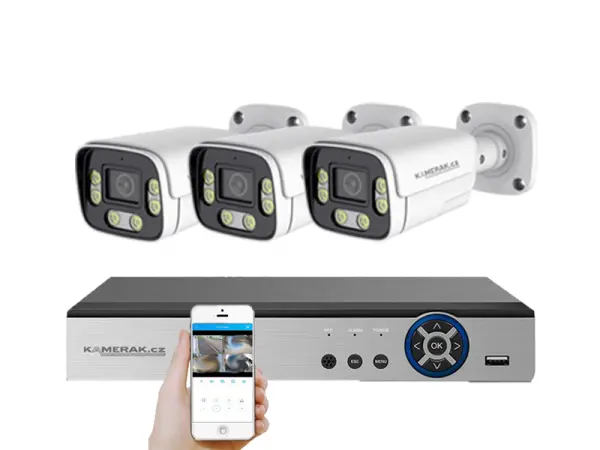 3 kamerovy ahd set he3-54e 5mpx 1920p, h.265, cz menu