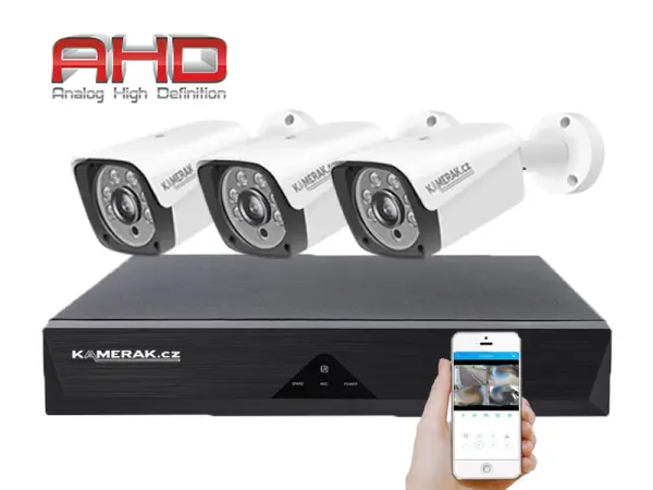 3 kamerov� AHD set WN3-60E 5Mpx 1920p, H.265, CZ menu