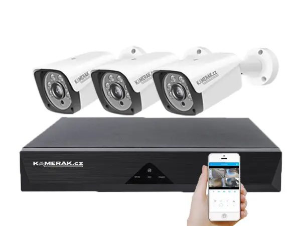 3 kamerov� AHD set WN3-60E 5Mpx 1920p, H.265, CZ menu