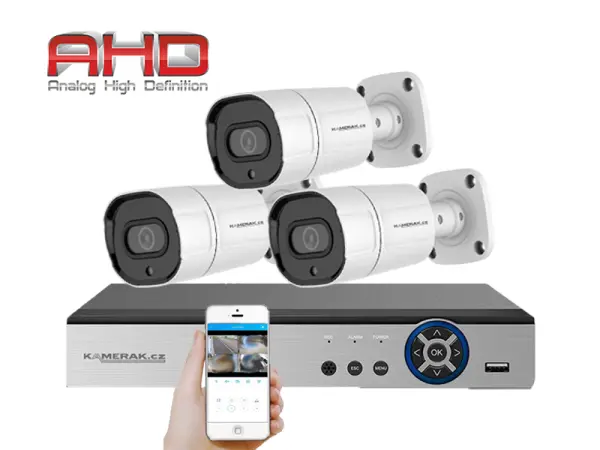3 kamerovy ahd set he3-63e 5mpx 1920p, h.265, cz menu